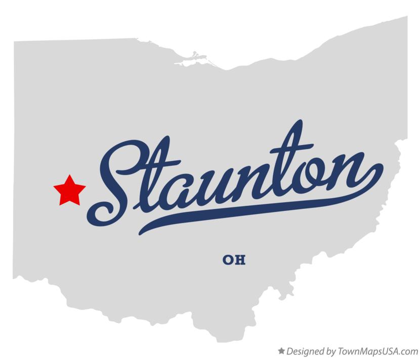 Map of Staunton Ohio OH