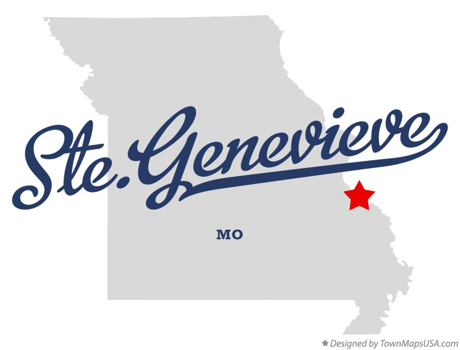 Map of Ste.Genevieve Missouri MO