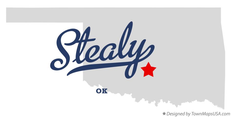 Map of Stealy Oklahoma OK