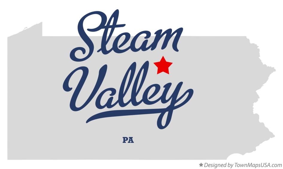 Map of Steam Valley Pennsylvania PA