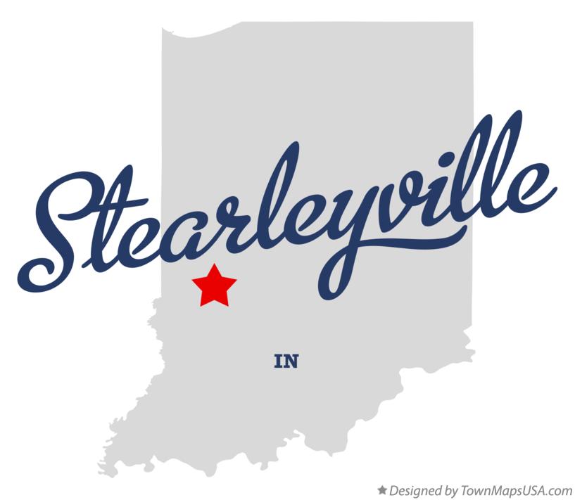Map of Stearleyville Indiana IN