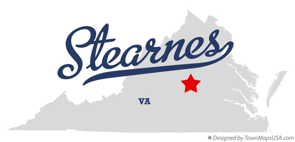 Map of Stearnes Virginia VA