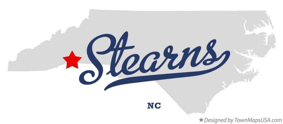 Map of Stearns North Carolina NC