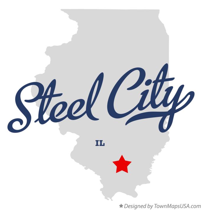 Map of Steel City Illinois IL