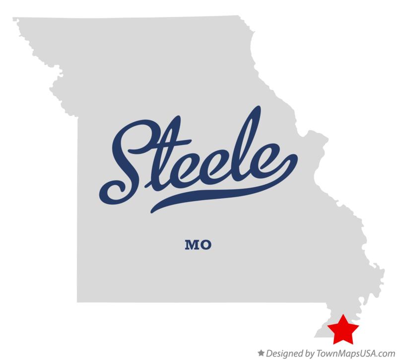 Map of Steele Missouri MO