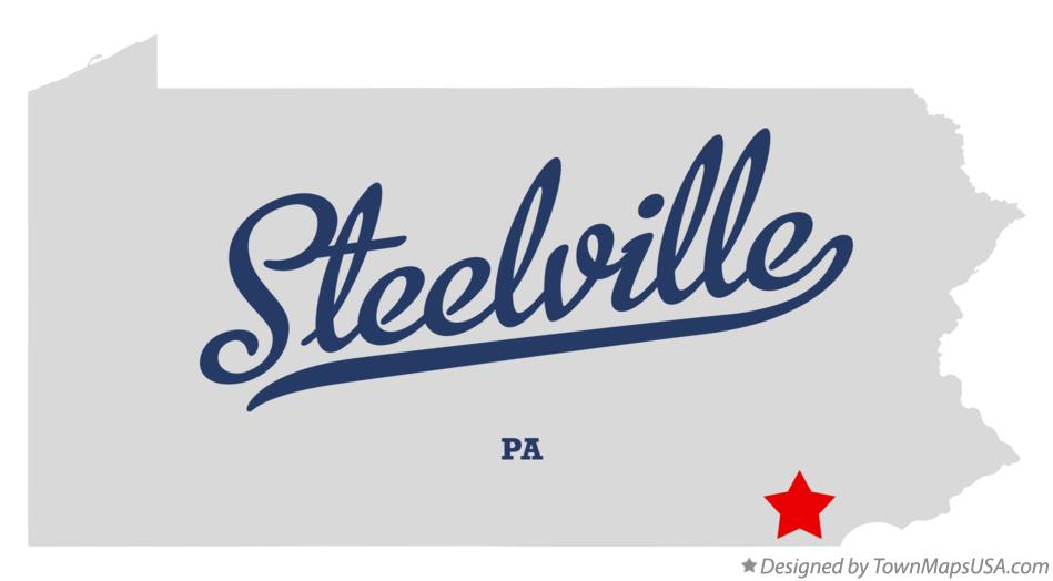Map of Steelville Pennsylvania PA