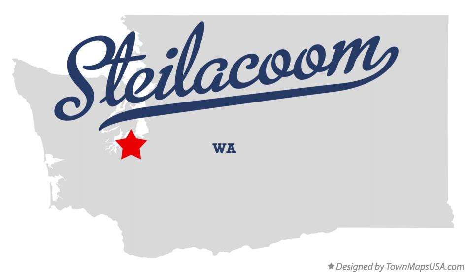 Map of Steilacoom Washington WA