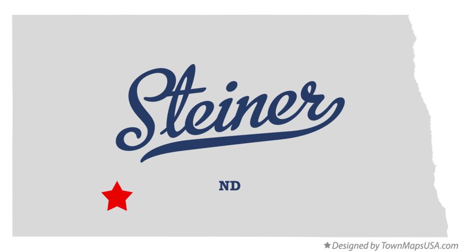 Map of Steiner North Dakota ND