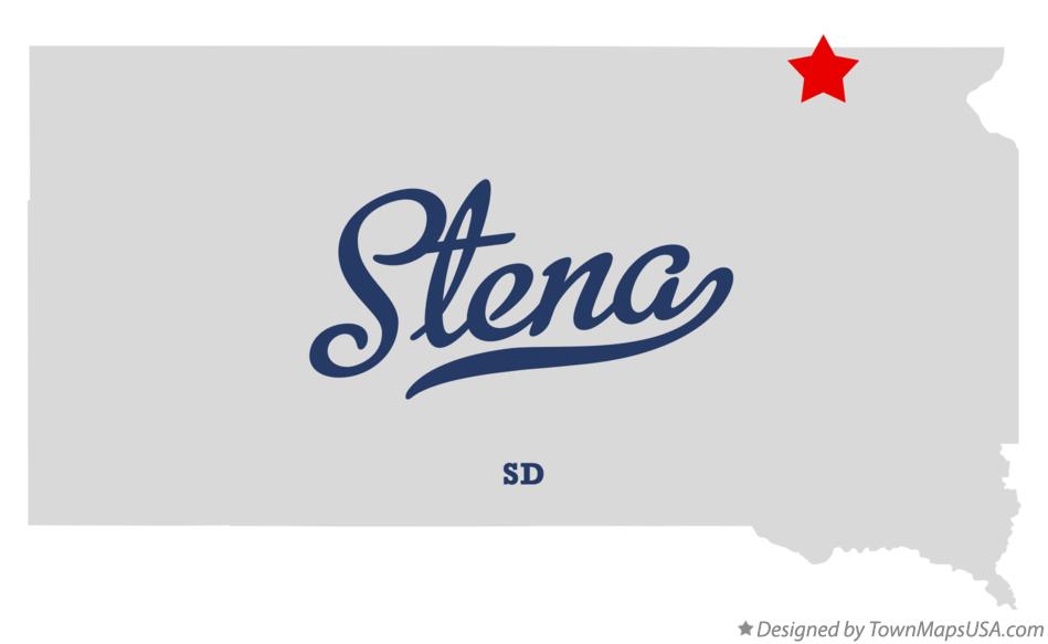Map of Stena South Dakota SD
