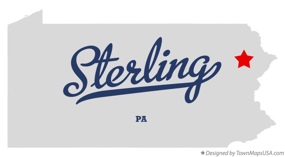 Map of Sterling Pennsylvania PA