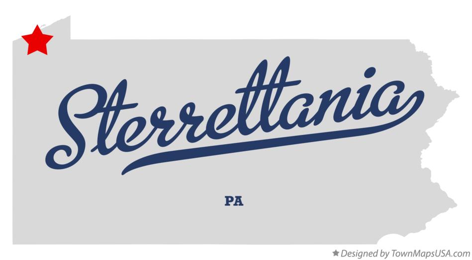 Map of Sterrettania Pennsylvania PA