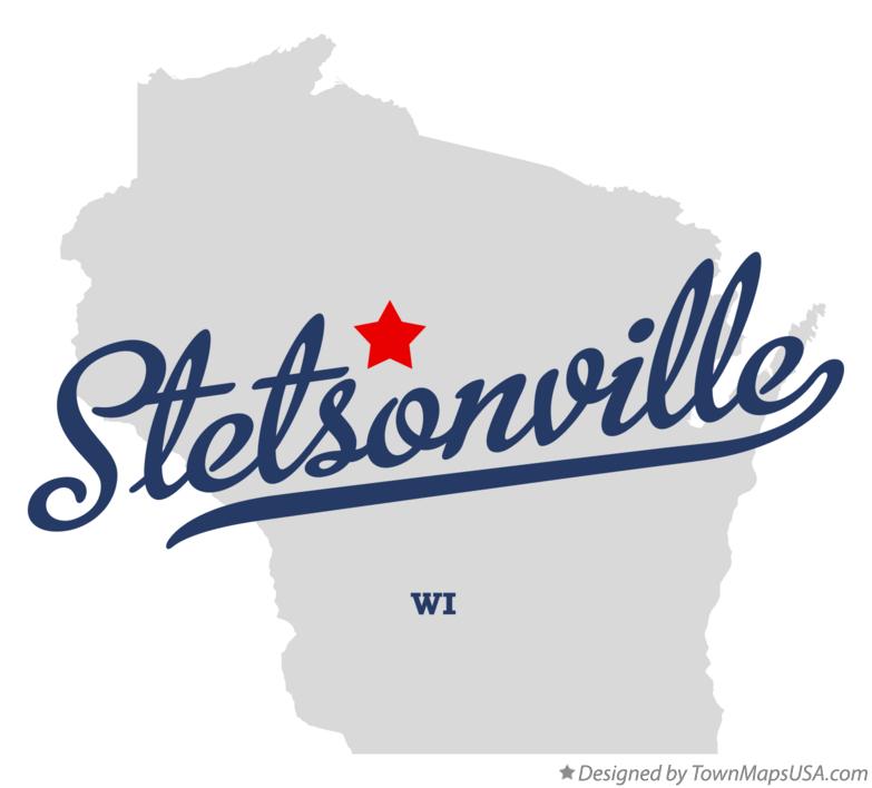 Map of Stetsonville Wisconsin WI