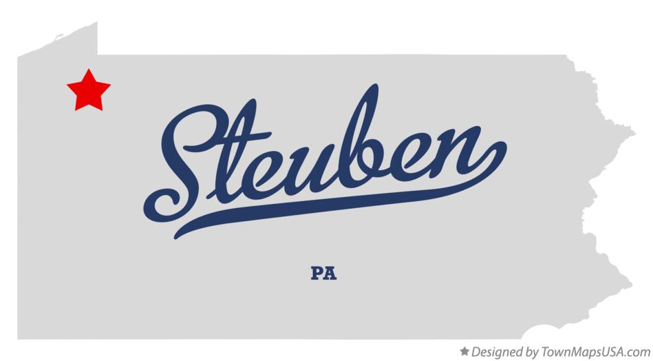 Map of Steuben Pennsylvania PA