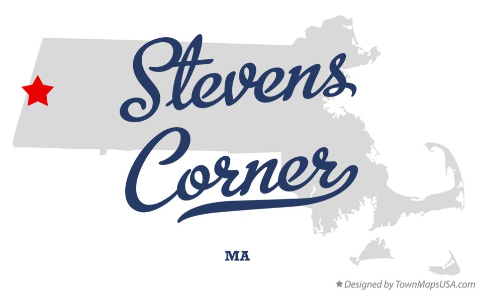Map of Stevens Corner Massachusetts MA
