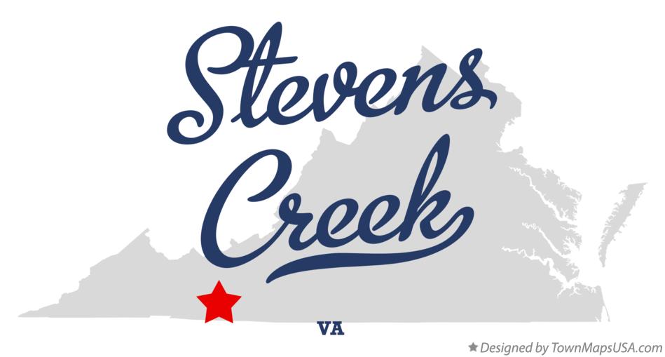 Map of Stevens Creek Virginia VA