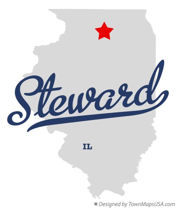 Map of Steward Illinois IL