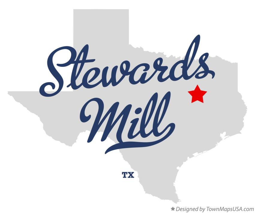 Map of Stewards Mill Texas TX