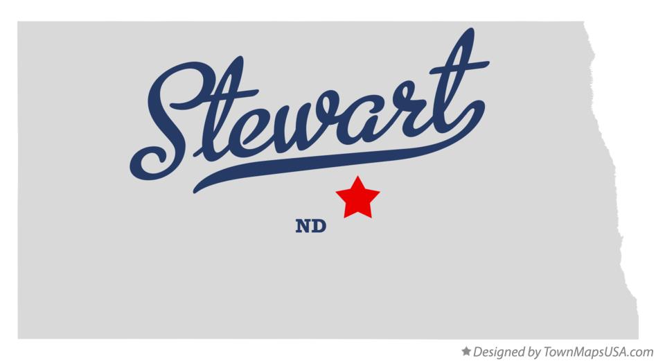 Map of Stewart North Dakota ND