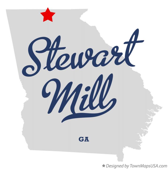 Map of Stewart Mill Georgia GA
