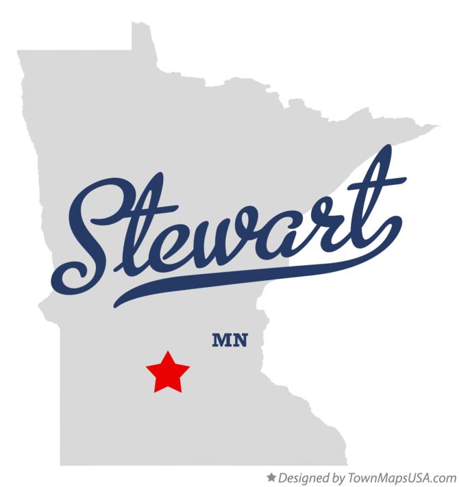 Map of Stewart Minnesota MN
