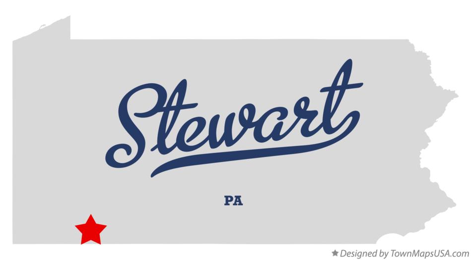 Map of Stewart Pennsylvania PA