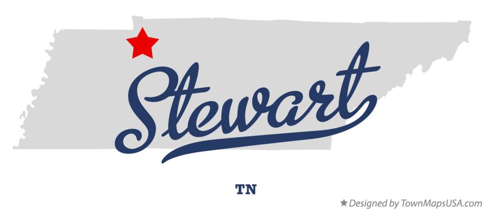 Map of Stewart Tennessee TN