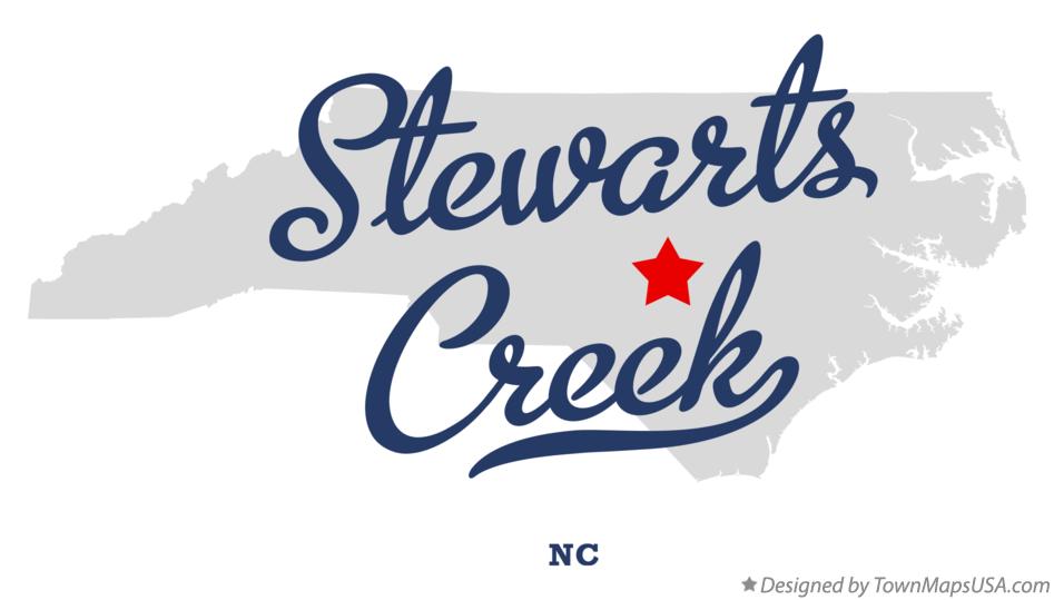 Map of Stewarts Creek North Carolina NC