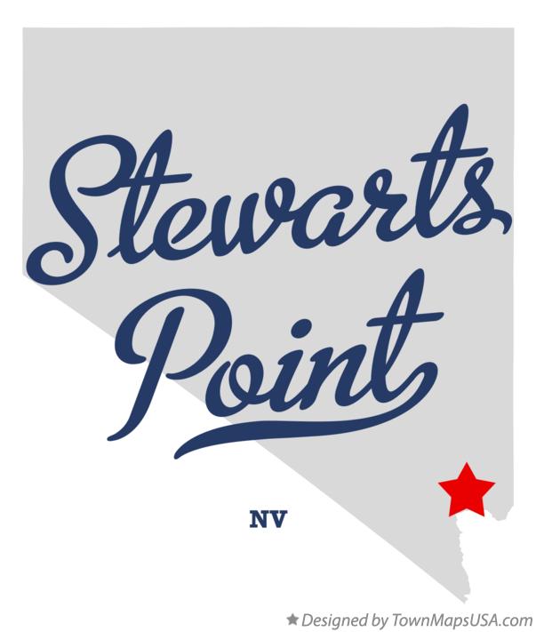 Map of Stewarts Point Nevada NV