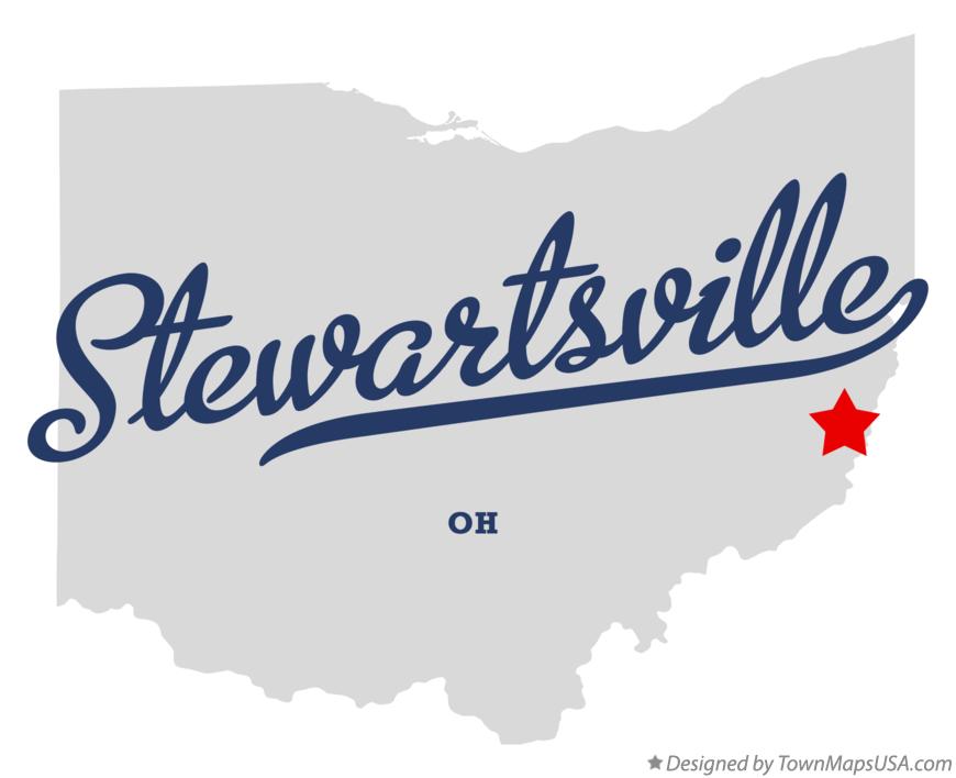 Map of Stewartsville Ohio OH