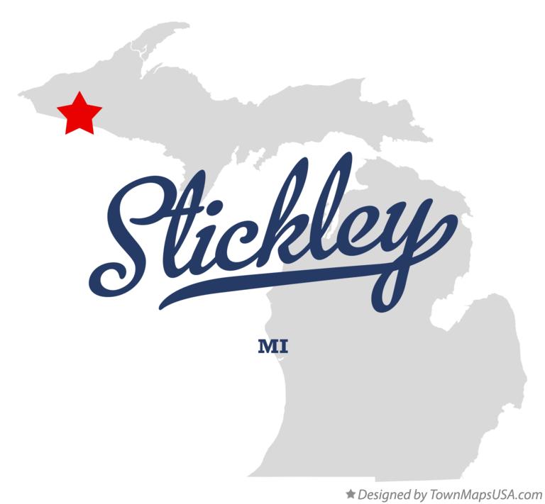 Map of Stickley Michigan MI