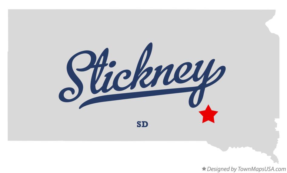 Map of Stickney South Dakota SD