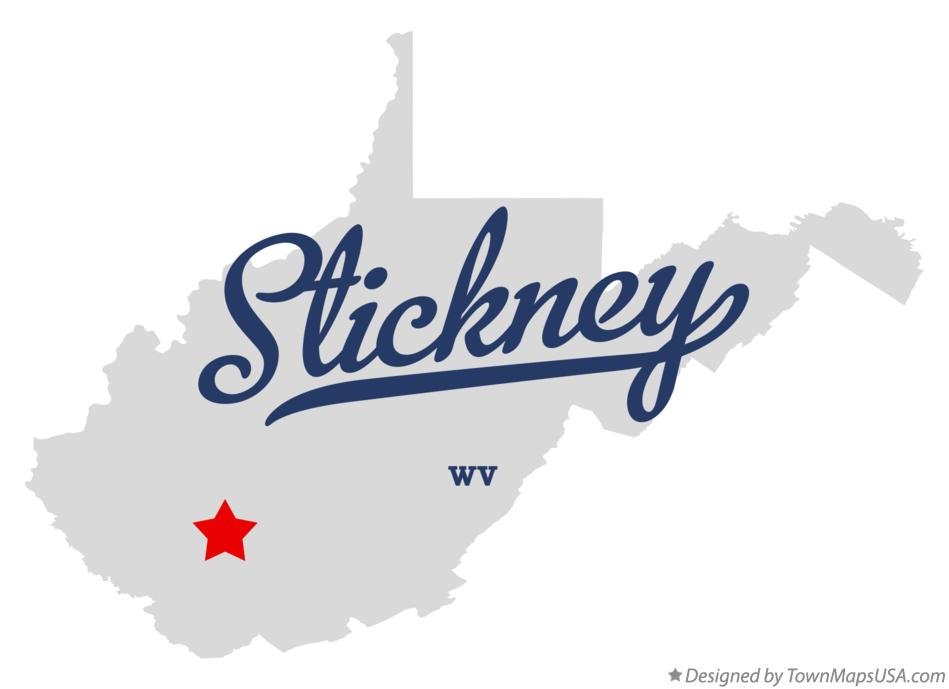 Map of Stickney West Virginia WV