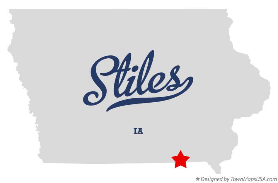 Map of Stiles Iowa IA