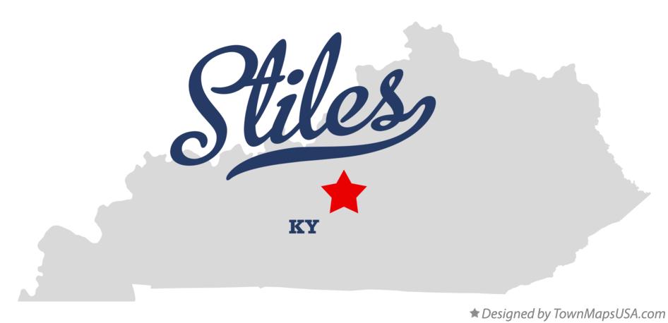 Map of Stiles Kentucky KY