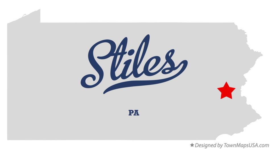 Map of Stiles Pennsylvania PA