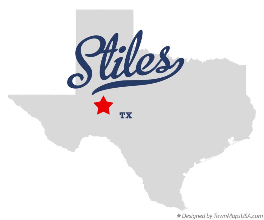 Map of Stiles Texas TX