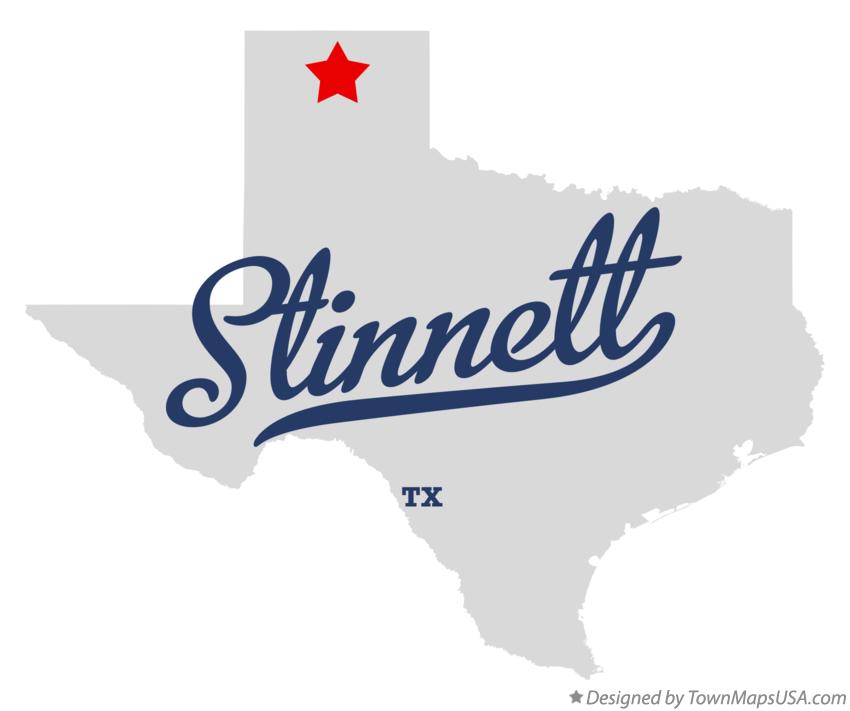 Map of Stinnett Texas TX