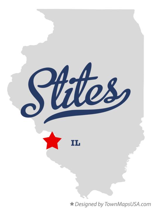 Map of Stites Illinois IL
