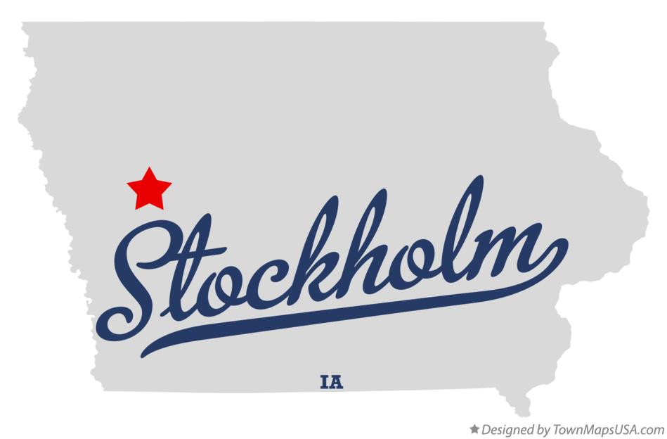 Map of Stockholm Iowa IA