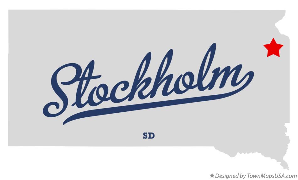 Map of Stockholm South Dakota SD
