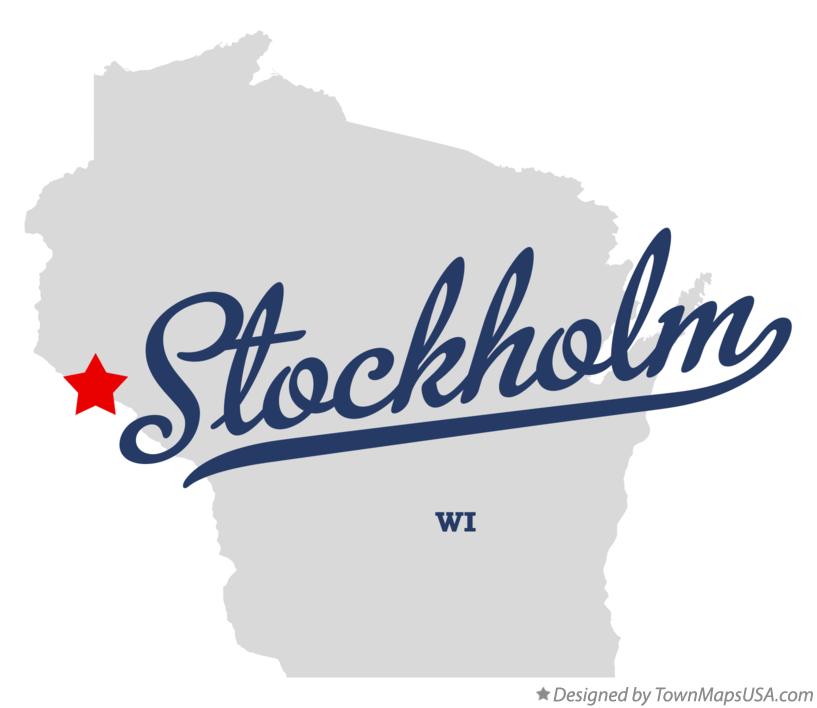 Map of Stockholm Wisconsin WI