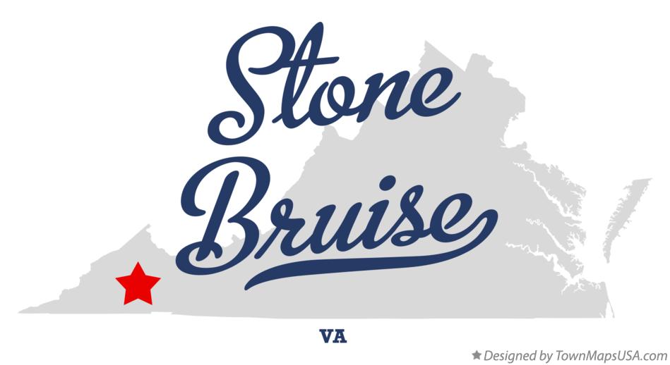 Map of Stone Bruise Virginia VA