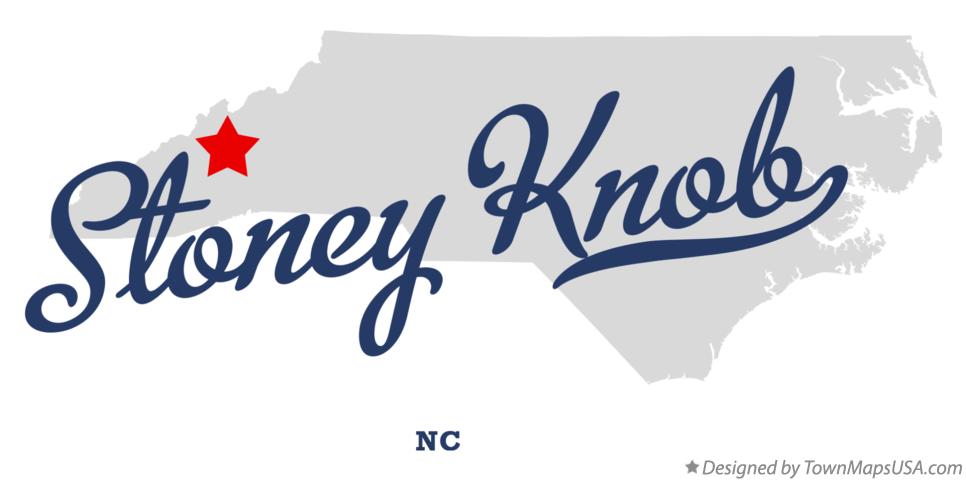 Map of Stoney Knob North Carolina NC