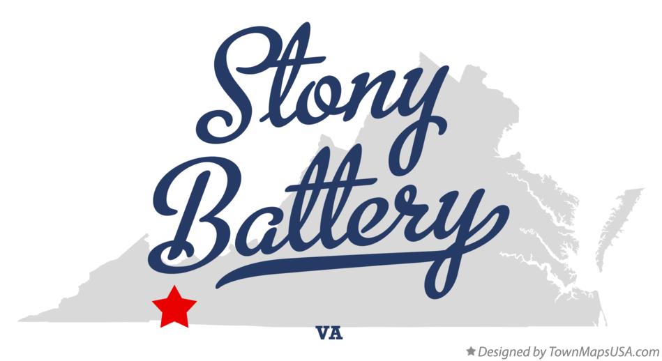 Map of Stony Battery Virginia VA