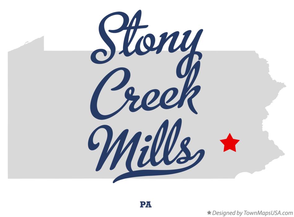 Map of Stony Creek Mills Pennsylvania PA