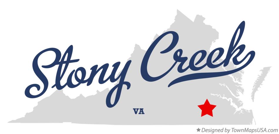 Map of Stony Creek Virginia VA