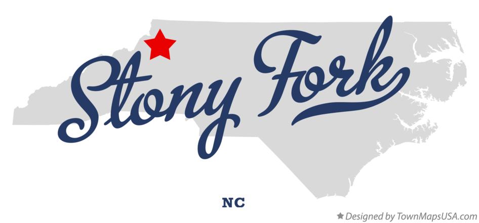 Map of Stony Fork North Carolina NC