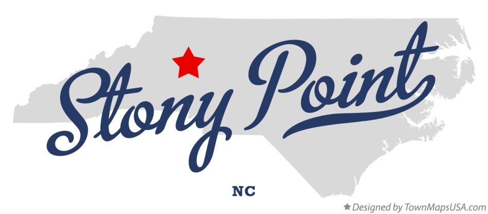 Map of Stony Point North Carolina NC