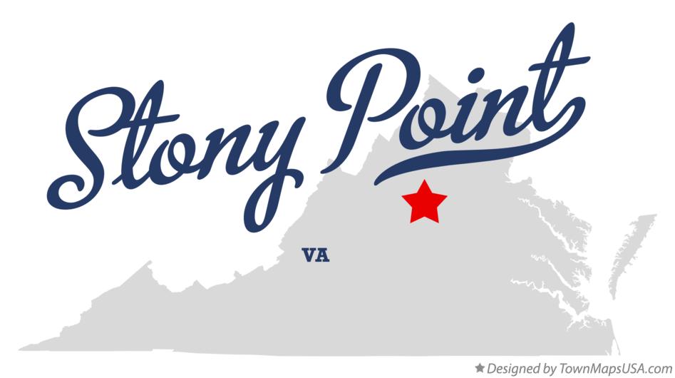 Map of Stony Point Virginia VA