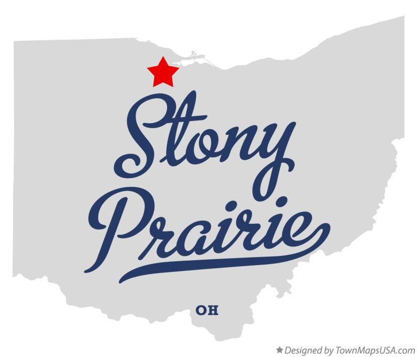 Map of Stony Prairie Ohio OH